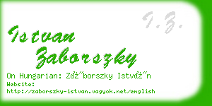 istvan zaborszky business card